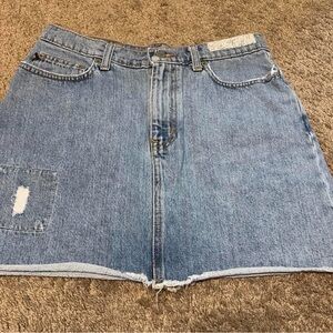 Ralph Lauren Light Blue Denim Mini Skirt